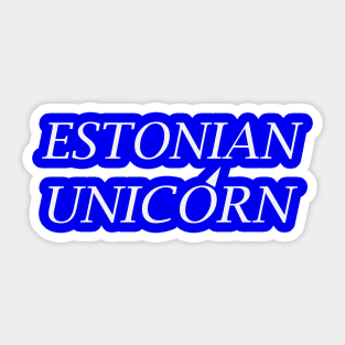 Estonian Unicorn Sticker